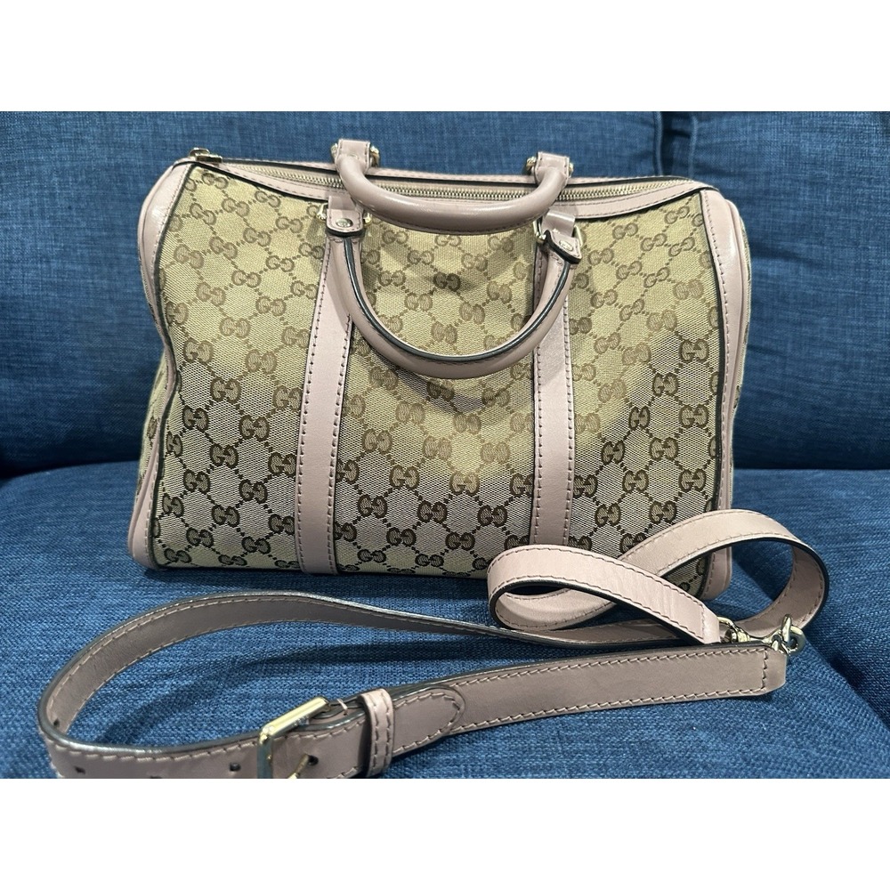 Authentic Pink Gucci Boston Bag